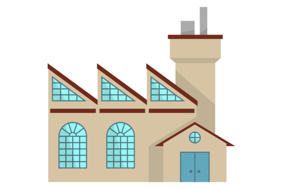 Download Industrial Building Icon. Modern Urban a - Industrial building Collection