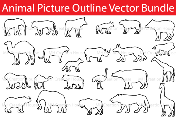 Download Animal Picture Outline Vector Bundle - Premium Resources