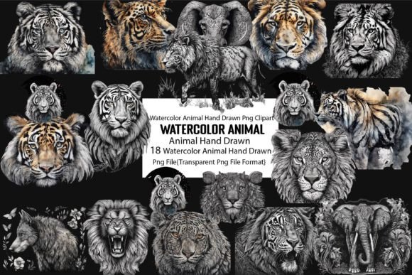 Download Watercolor Animal Hand Drawn Bundle - Premium Resources